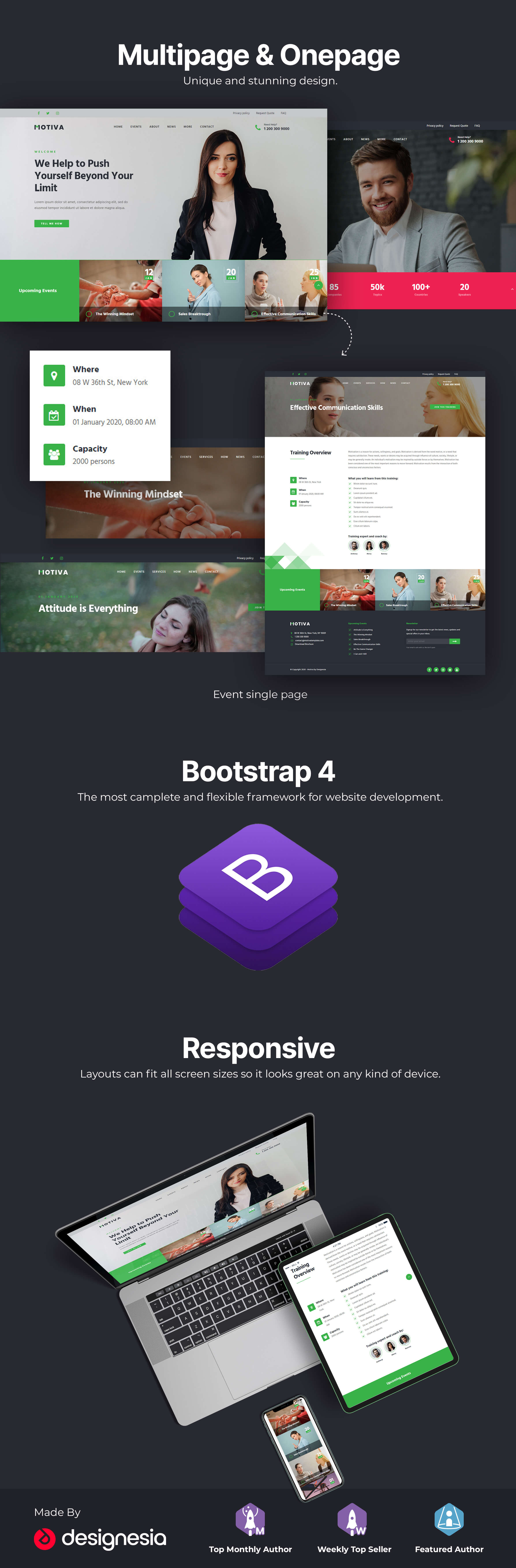 Motiva - Mentor, Coach and Speaker Website Template